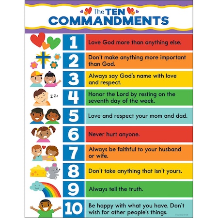 Carson Dellosa Ten Commandments Chart 114289